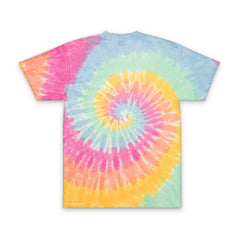 Tie-Dye Spiral Embroidered T-Shirt — Oversized Rainbow Retro Tee