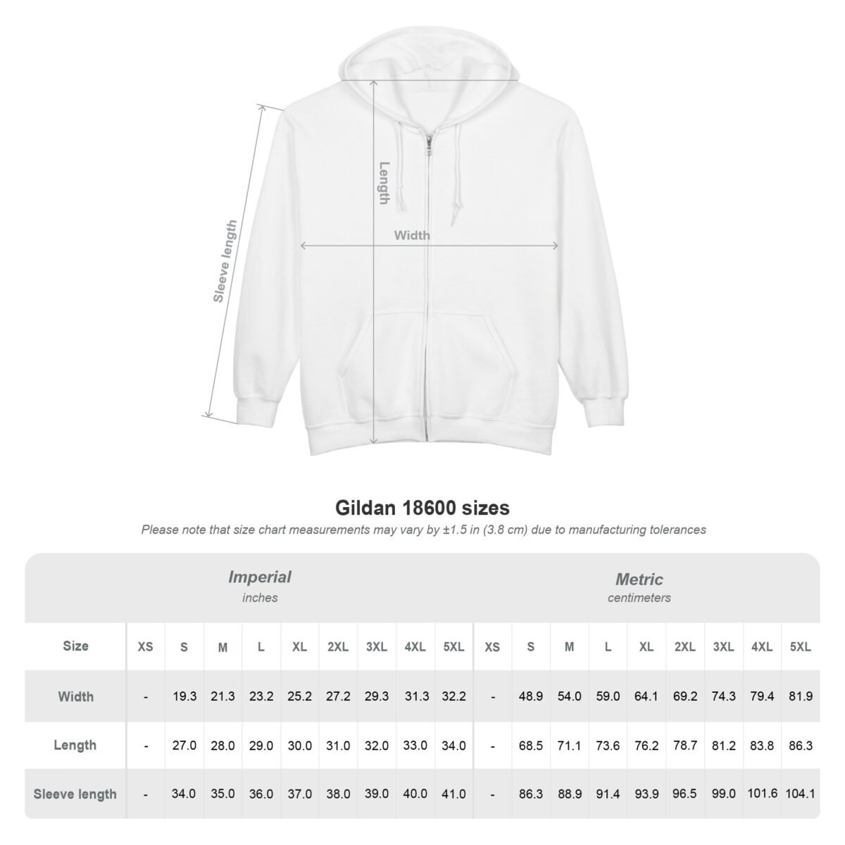 Unisex Heavy Blend Full Zip Basic Hoodie
