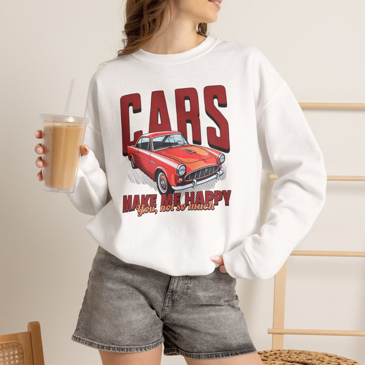 Cars Make Me Happy Sweatshirt