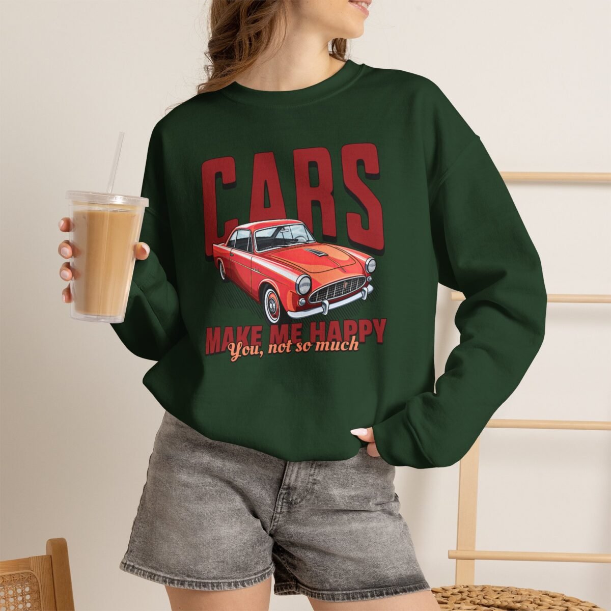 Cars Make Me Happy Sweatshirt