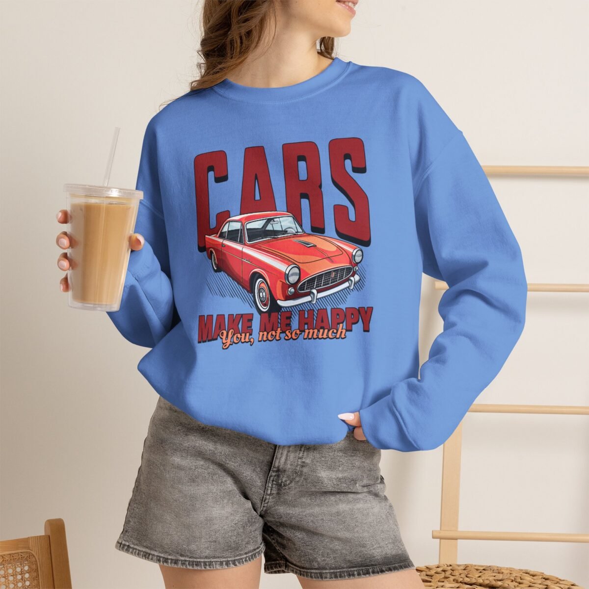 Cars Make Me Happy Sweatshirt