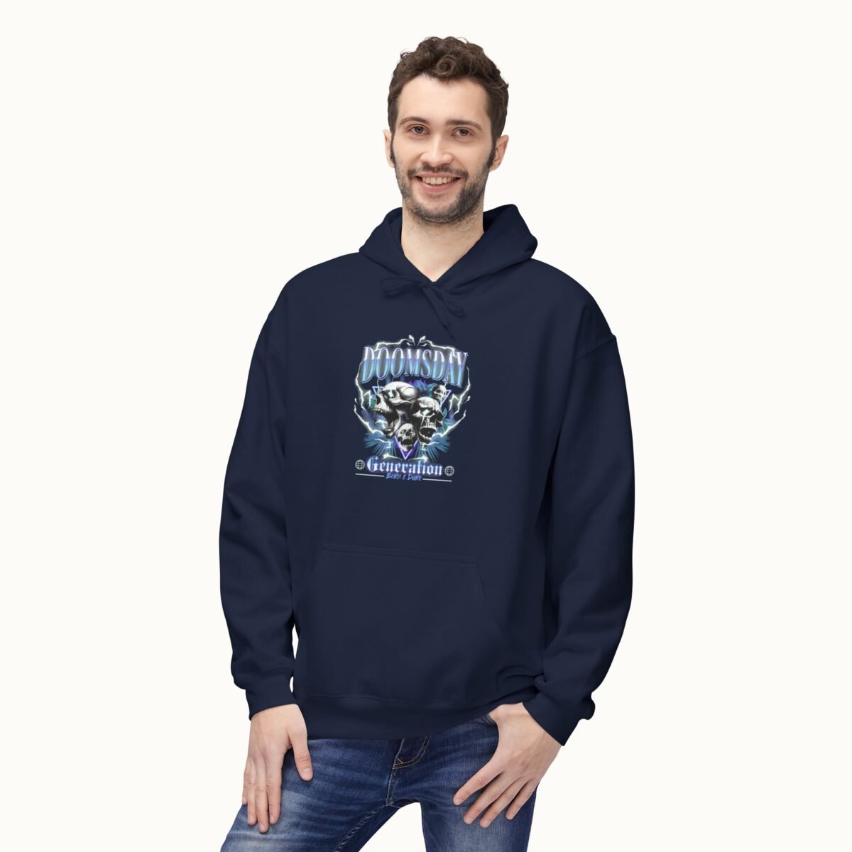 Doomsday Skull Midweight Fleece Hoodie