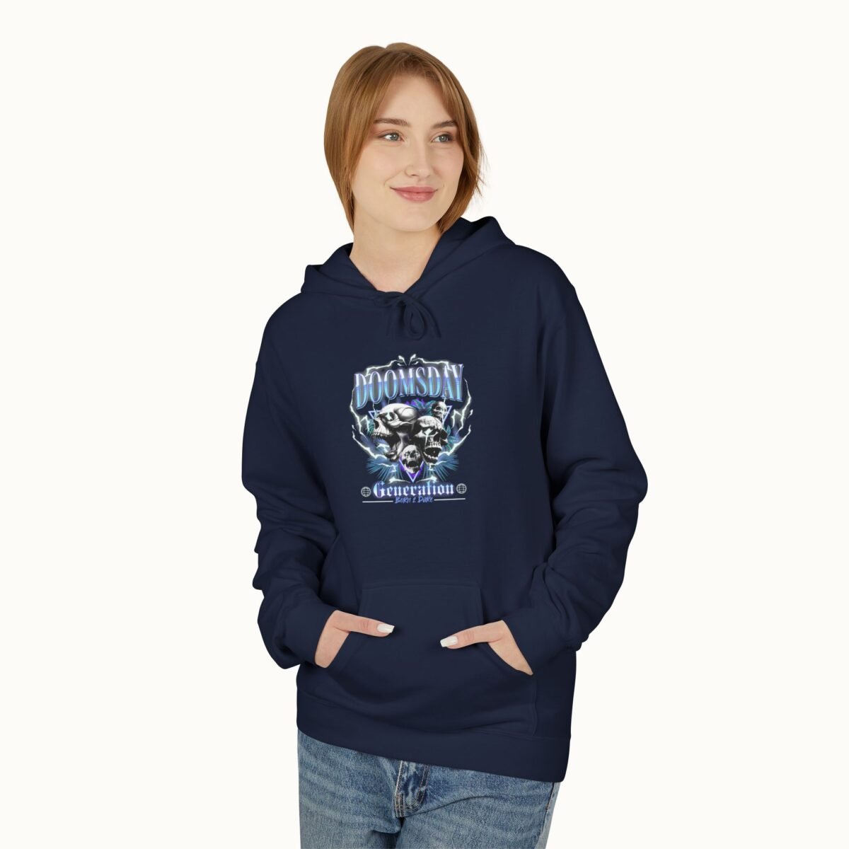 Doomsday Skull Midweight Fleece Hoodie