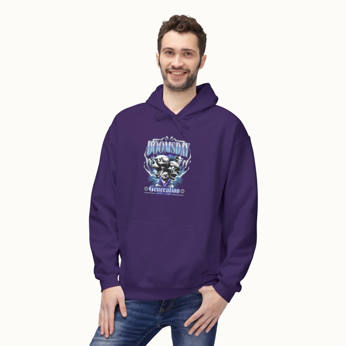 Doomsday Skull Midweight Fleece Hoodie